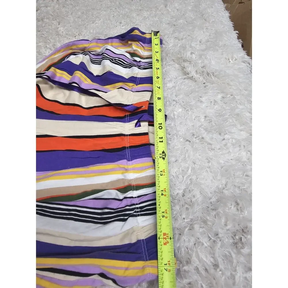 Cacique Striped Pajama Pants Womens 18/20 Plus Size 100% Cotton Lounge Boho Wide